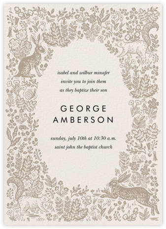 Fable Wreath - Rifle Paper Co. - Christening Invitations