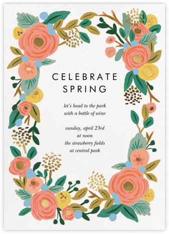 Garland Shower - Rifle Paper Co. - Invitations for Entertaining 