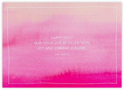 Pink Watercolor - Linda and Harriett - Holi Cards