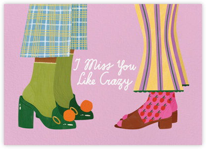 Crazy Socks (Bodil Jane) - Red Cap Cards - Thinking of you cards
