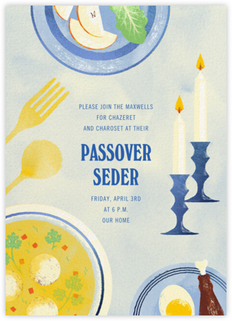Seder Scene - Paperless Post - Passover invitations
