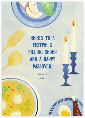 Seder Scene - Paperless Post - Passover Cards