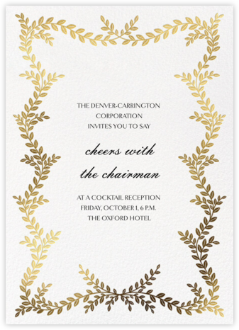 Gold Leaves - Paperless Post - Business Event Invitations