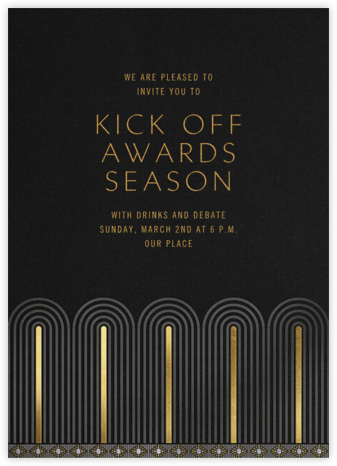Deluxe - Black - Paperless Post - Viewing Party Invitations