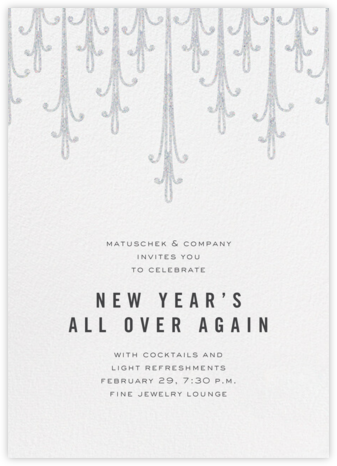 Allure - White/Silver - Paperless Post - Reception invitations