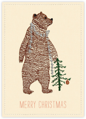 Tinsel Bear - Coral & Tusk - Animal Wildlife Christmas Cards