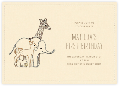 All Sizes - Coral & Tusk - First Birthday Invitations