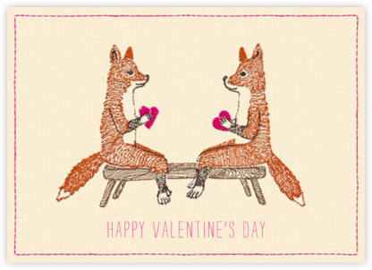 Smitten Foxes - Coral & Tusk - Valentine's Day Cards