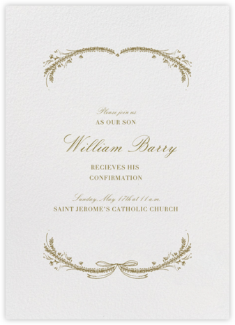 Loire Tall - Sepia - Paperless Post - Confirmation Invitations
