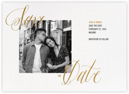 Charmed (Save the Date) - Gold - Paperless Post - Save the Date with Photo