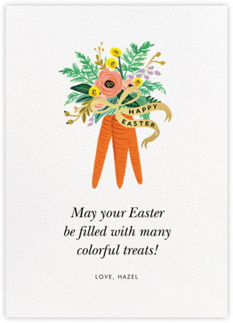 Carrot Bouquet Easter - Rifle Paper Co. - Easter Cards