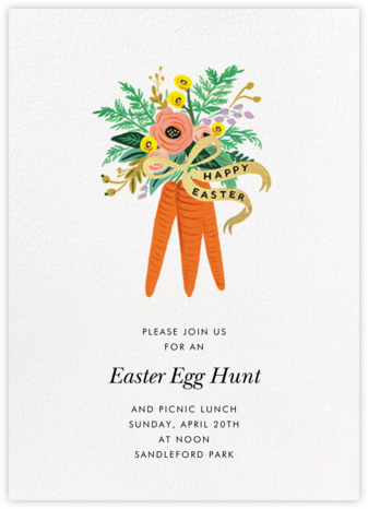 Carrot Bouquet Easter - Rifle Paper Co. - Easter Invitations