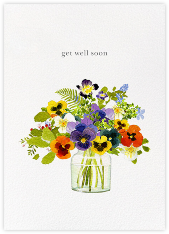 Garden Pansies - Felix Doolittle - Get Well Cards