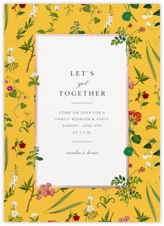 Wildflower Cuttings - Mustard - Oscar de la Renta - Family Reunion Invitations