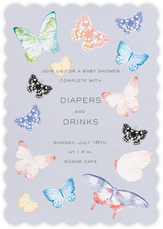 Butterfly Grove - Meri Meri - Baby Shower Invitations 