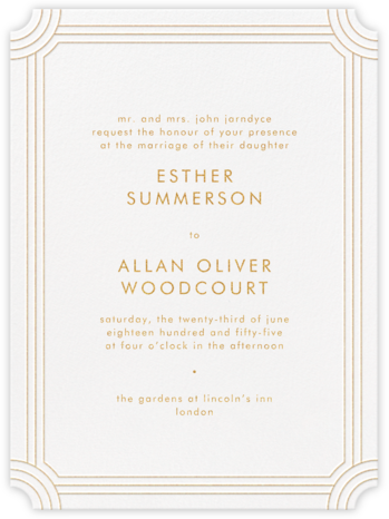 Erte - Medium Gold - Crane & Co. - Modern wedding invitations 