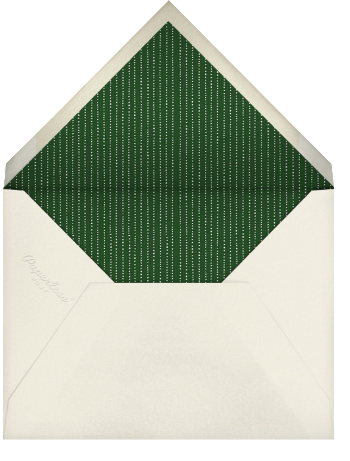 Aspen Leaves - Cream with Green/Gold (Tall Primary) - Paperless Post - Envelope