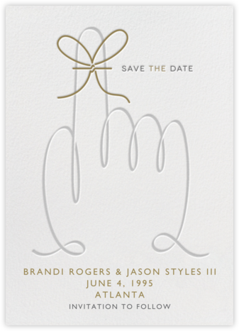 String Reminder - Paperless Post - Wedding Save the Dates