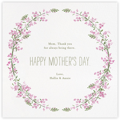 Heathers (Square) - Lilac - Paperless Post - Mother's Day Cards