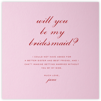 Blush (Square) - Paperless Post - Will You Be My Bridesmaid Cards