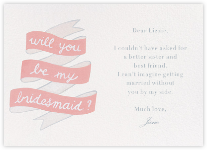 Bridesmaid Banner - Paperless Post - Will You Be My Bridesmaid Cards