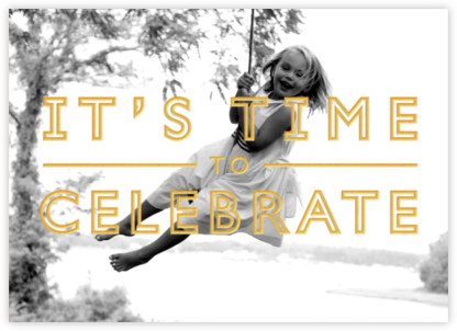 It's Time To Celebrate - Apricot - Paperless Post