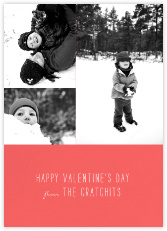 Split Screen Triad - Coral - Paperless Post - Valentine's Day Cards