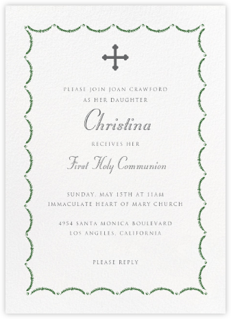 First holy communion announcements