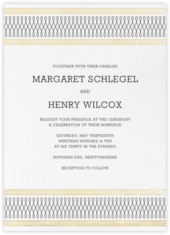 Spirals (Invitation) - Gold - Paperless Post - Wedding Invitations