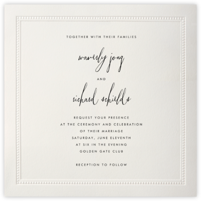 Corinthian (Large Square) - Paperless Post - Online Wedding Invitations