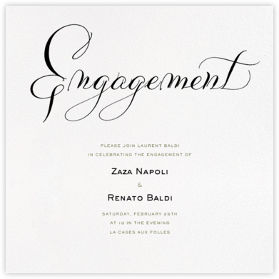 Engagement - Ivory - Bernard Maisner - Engagement party invitations 