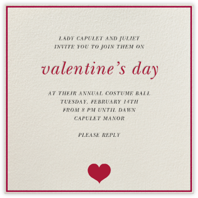 Paphos (Red) - Paperless Post - Valentine's Day invitations