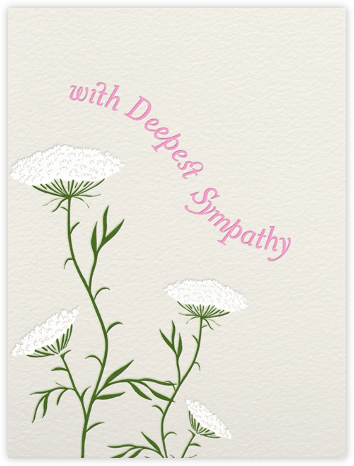 Queen Anne's Lace (Cream) - Paperless Post - Sympathy Cards