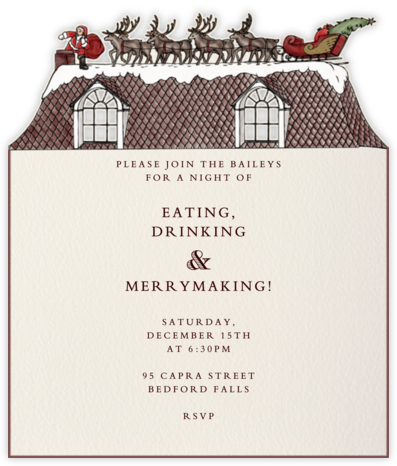Santa on Rooftop - Paperless Post