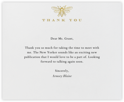 Bee Thank You - White - Paperless Post - Online thank you notes