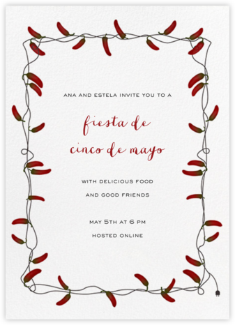 Chili Peppers - Paperless Post - Cinco de Mayo Invitations