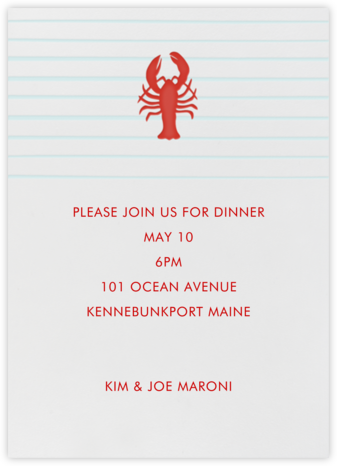 Lobster - Linda and Harriett - BBQ Invitations