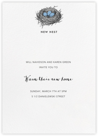 New Nest (Ivory) - Paperless Post - Housewarming Party Invitations 