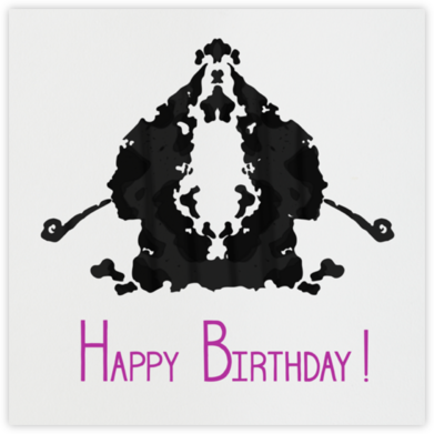 Rorschach Birthday Silhouette (Royal Purple) - Paperless Post