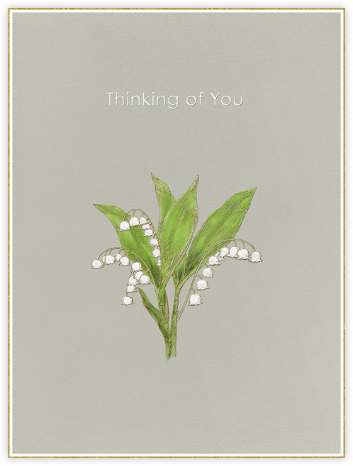 Lily of The Valley - Thinking of You (Warm Gray) - Paperless Post - Sympathy Cards