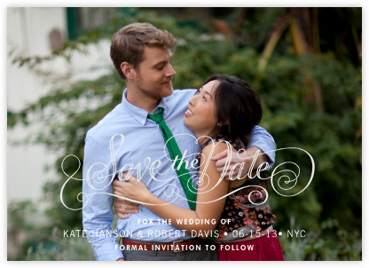Traditional Fancy Photo - Crate & Barrel - Crate and Barrel invitations and save the dates