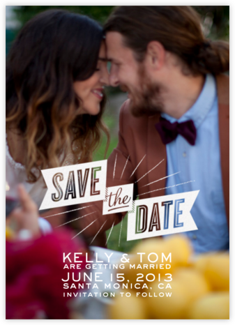 Ribbon Glee Photo - Crate & Barrel - Crate and Barrel invitations and save the dates