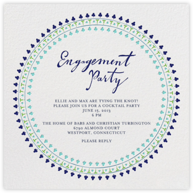 Are You Engaged - Greens - Mr. Boddington's Studio - Engagement party invitations 