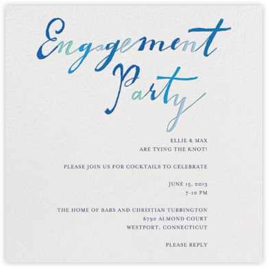 Let the Parties Begin - Mr. Boddington's Studio - Engagement party invitations 