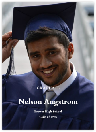 Full-Page Photo (Single-Sided) - Tall - Paperless Post - Graduation Announcements 