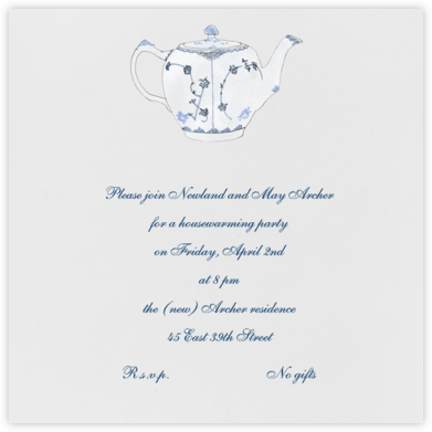 Tea Time - Paperless Post - Housewarming Party Invitations 
