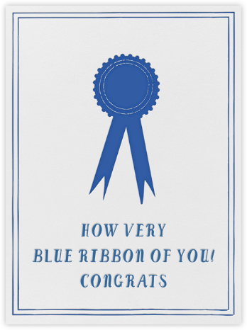 Blue Ribbon - Mr. Boddington's Studio - Graduation Cards